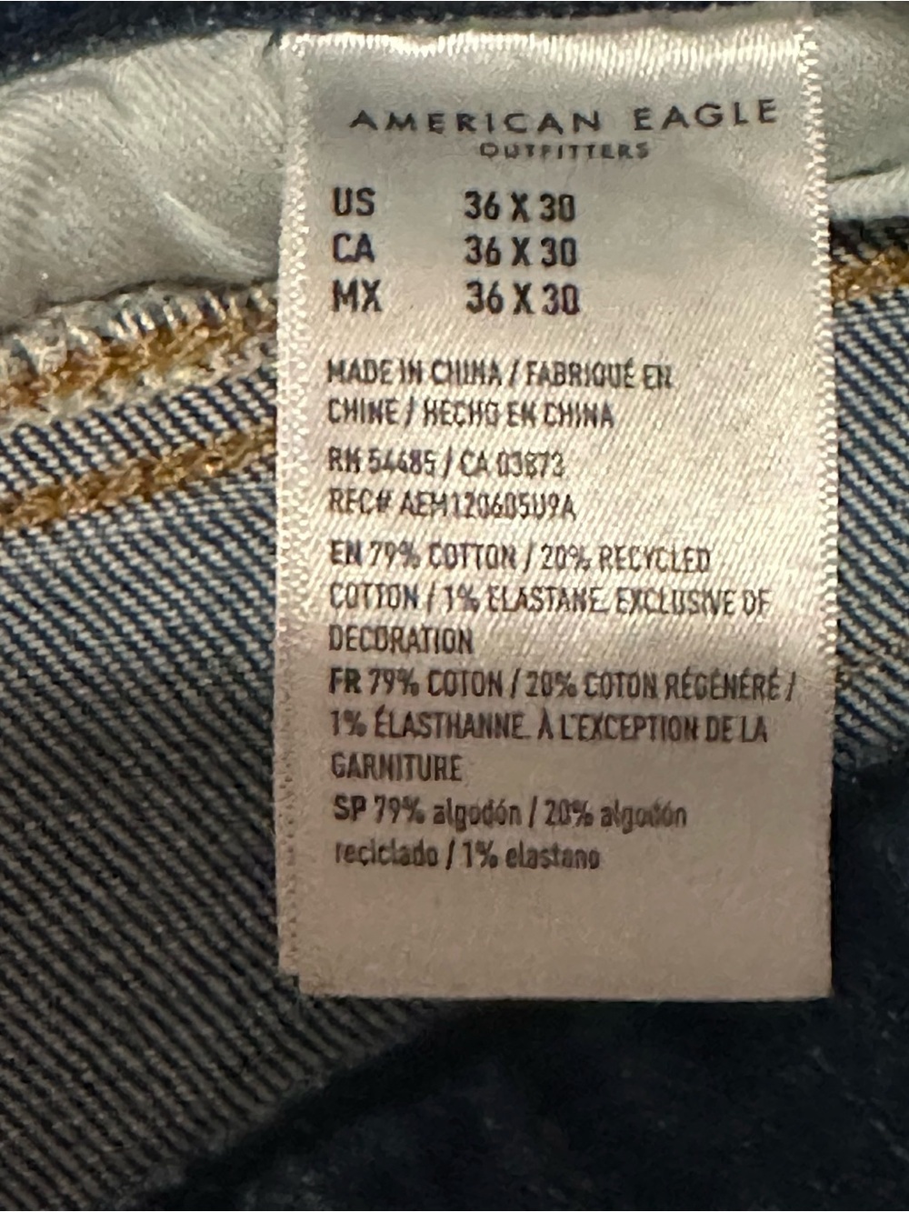 American Eagle Outfitters Men's Medium Blue Bootcut Jeans - Picture 4 of 11
